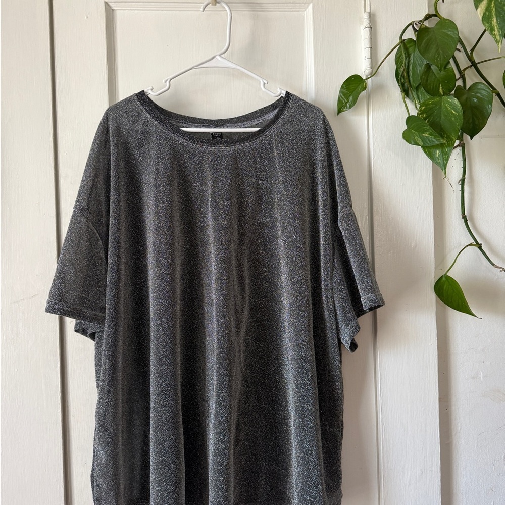 SHEIN Black Sparkle Plus-Size dress t-shirt